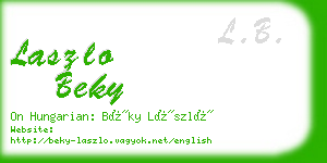 laszlo beky business card